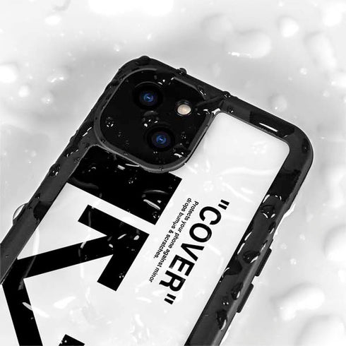 Black and White Arrows iPhone 15 Waterproof Case